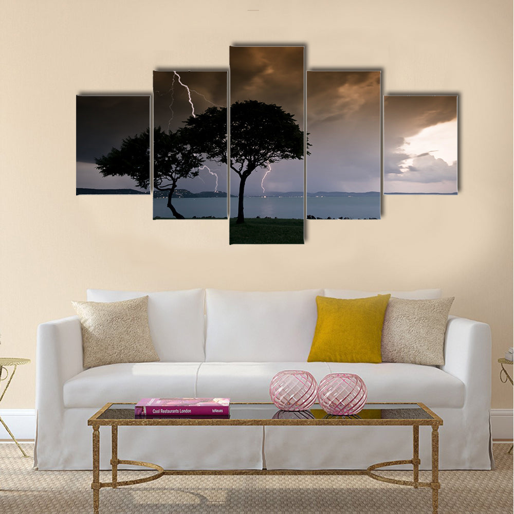 Big thunderbolt Multi Panel Canvas Wall Art