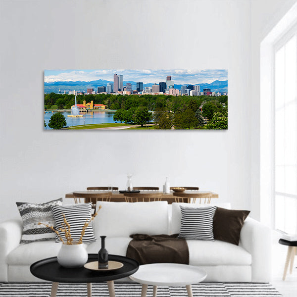 City Park Panoramic Canvas Wall Art