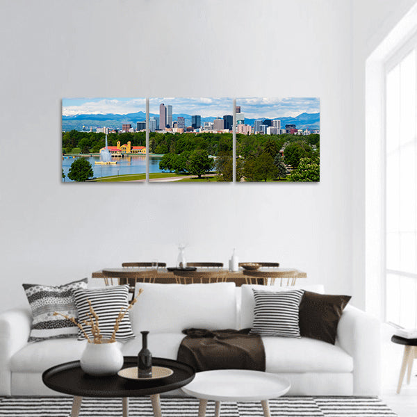 City Park Panoramic Canvas Wall Art