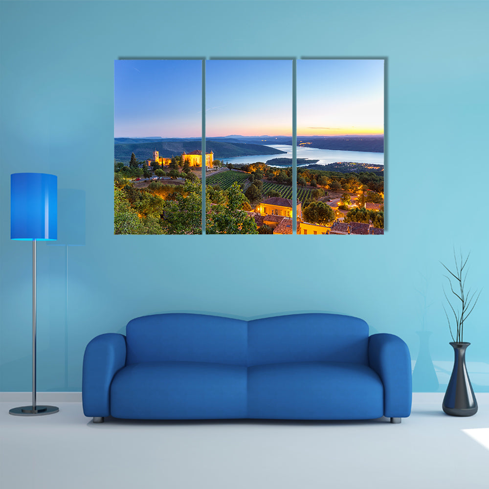 Aiguines, Gorges du Verdon, Provence, Alpes, Cote d'Azur, France multi panel canvas wall art