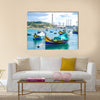 Marsaxlokk, famous fishermen village in Malta Multi Panel Canvas Wall Art