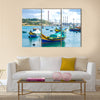 Marsaxlokk, famous fishermen village in Malta Multi Panel Canvas Wall Art