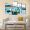 Marsaxlokk, famous fishermen village in Malta Multi Panel Canvas Wall Art