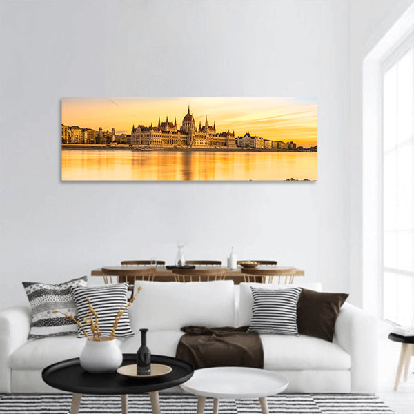 Budapest Panoramic Canvas Wall Art