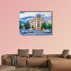 The view from Baratashvili Bridge on the scenic mansion, in Tbilisi Multi panel canvas wall art