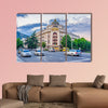 The view from Baratashvili Bridge on the scenic mansion, in Tbilisi Multi panel canvas wall art