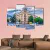 The view from Baratashvili Bridge on the scenic mansion, in Tbilisi Multi panel canvas wall art