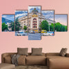 The view from Baratashvili Bridge on the scenic mansion, in Tbilisi Multi panel canvas wall art