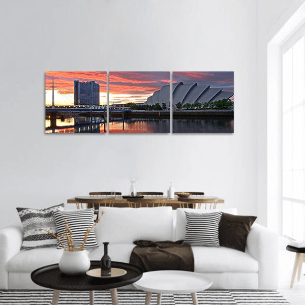 Glasgow harbor district panoramic canvas wall art
