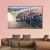 Aerial view of lower Manhattan New York City multi panel canvas wall art