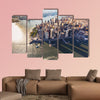 Aerial view of lower Manhattan New York City multi panel canvas wall art