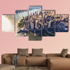 Aerial view of lower Manhattan New York City multi panel canvas wall art