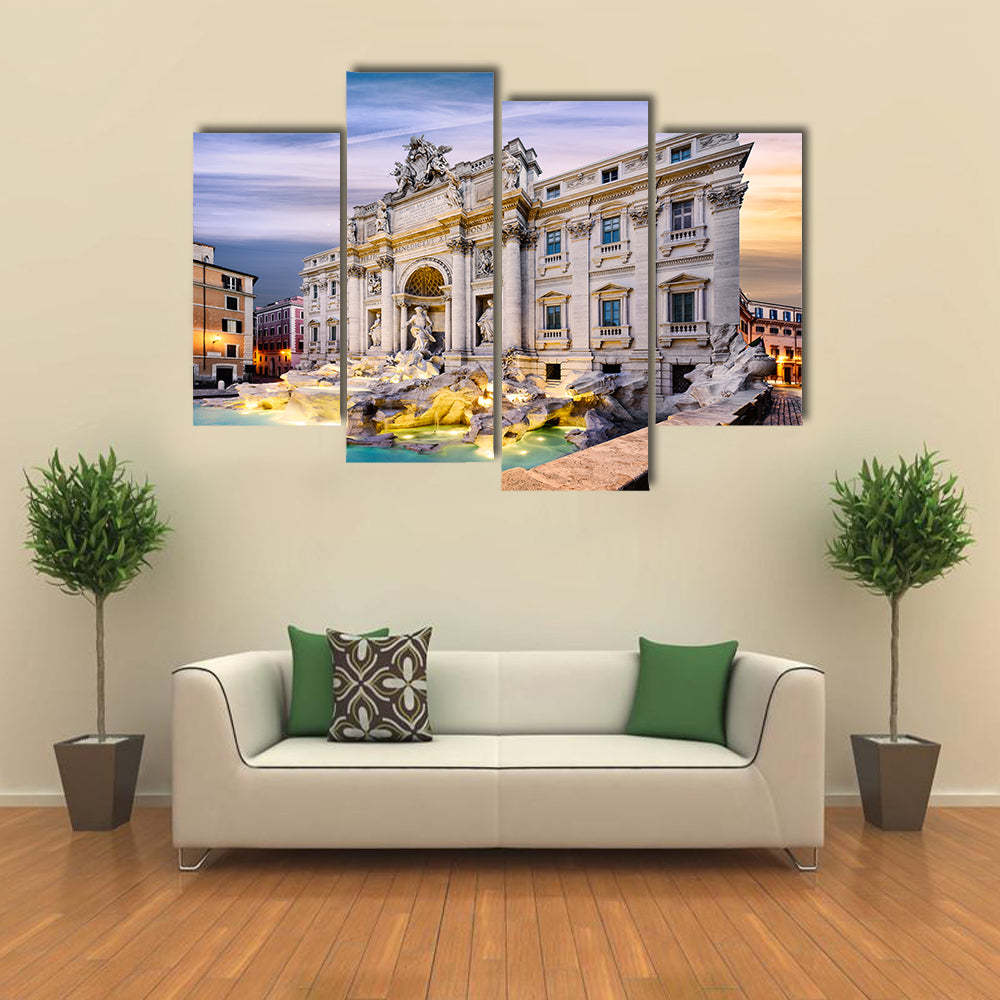 Fountain in Rome, Italy Multi panel canvas wall art