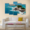 View of lighthouse in Nassau, Bahamas and tourist resorts Multi panel canvas wall art