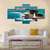 View of lighthouse in Nassau, Bahamas and tourist resorts Multi panel canvas wall art