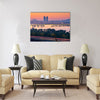 Korea,Seoul at night, South Korea city skyline. Multi panel canvas wall art