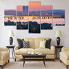 Korea,Seoul at night, South Korea city skyline. Multi panel canvas wall art