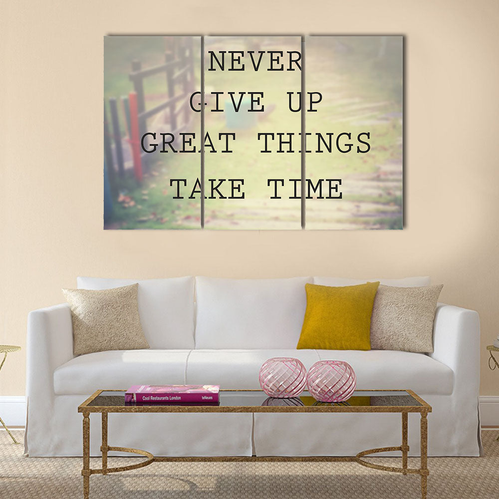 Inspirational quote Multi Panel Canvas Wall Art