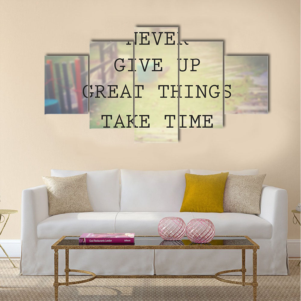 Inspirational quote Multi Panel Canvas Wall Art