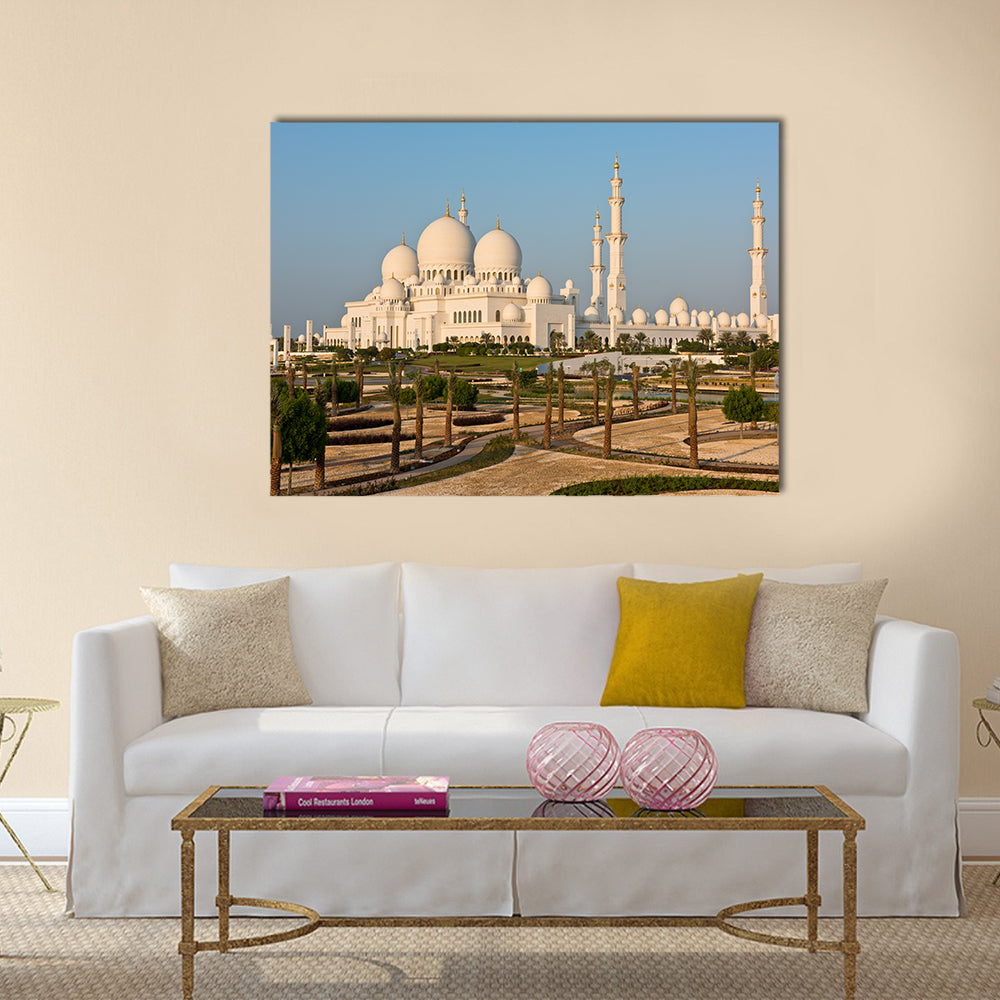 Sheikh Zayed White Mosque in Abu Dhabi, UAE multi panel canvas wall art
