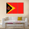 Beautiful Flag of East Timor Multi Panel Canvas Wall Art