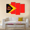 Beautiful Flag of East Timor Multi Panel Canvas Wall Art