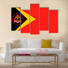 Beautiful Flag of East Timor Multi Panel Canvas Wall Art