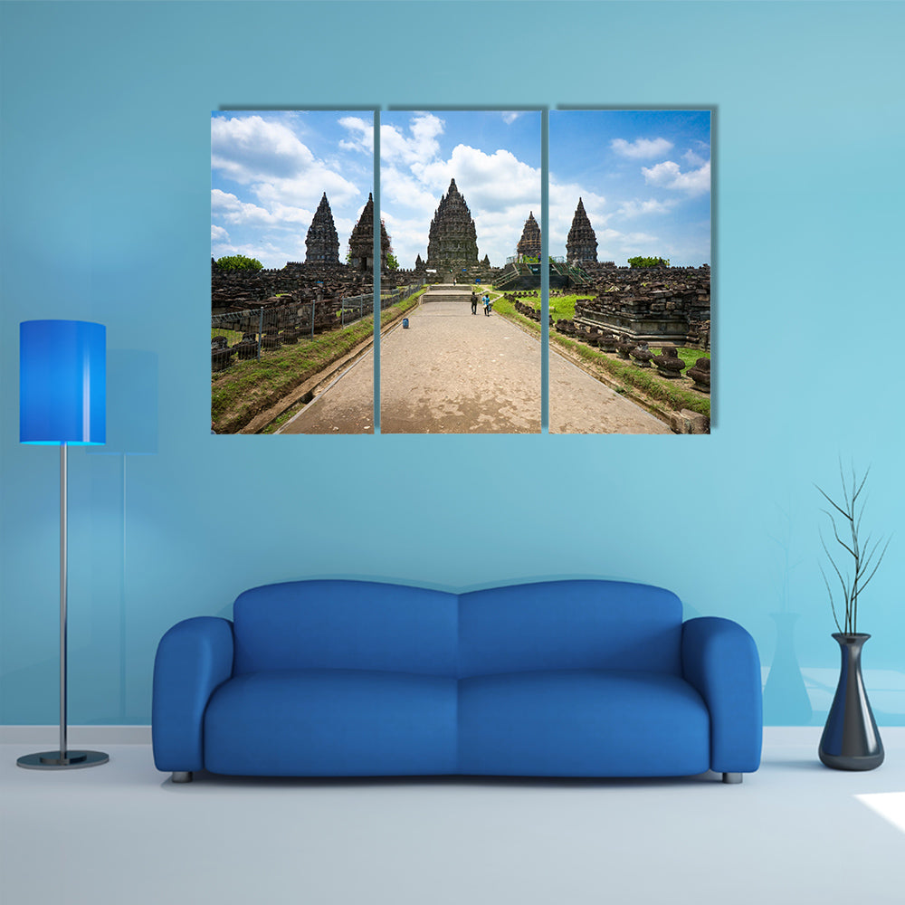Prambanan Temple, Yogyakarta, Java, Indonesia multi panel canvas wall art