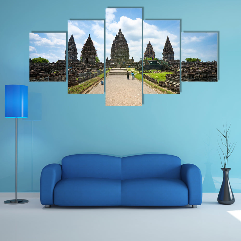 Prambanan Temple, Yogyakarta, Java, Indonesia multi panel canvas wall art