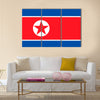 Flag of North Korea, the Democratic People’s Republic of Korea multi panel canvas wall art