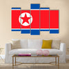 Flag of North Korea, the Democratic People’s Republic of Korea multi panel canvas wall art