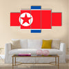 Flag of North Korea, the Democratic People’s Republic of Korea multi panel canvas wall art