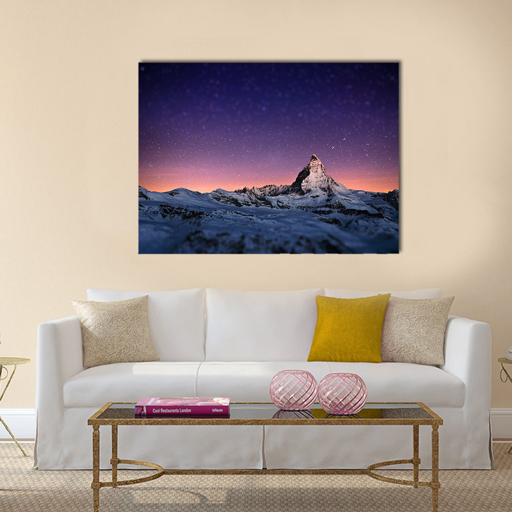 Matterhorn peak, Zermatt, Switzerland multi panel canvas wall art