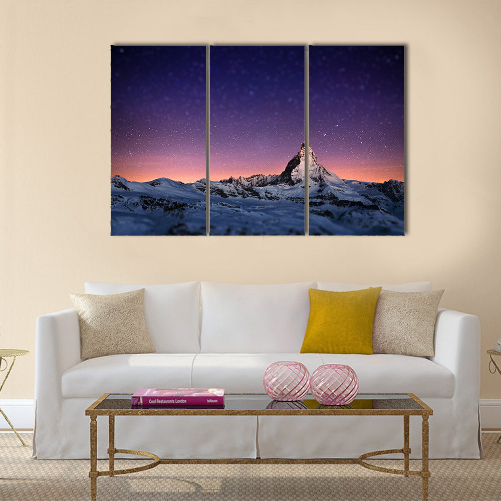 Matterhorn peak, Zermatt, Switzerland multi panel canvas wall art