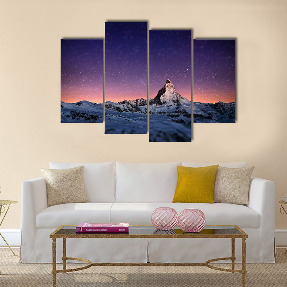 Matterhorn peak, Zermatt, Switzerland multi panel canvas wall art