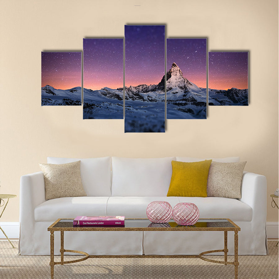Matterhorn peak, Zermatt, Switzerland multi panel canvas wall art