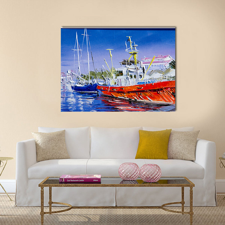 Painting on canvas painted with oil paints multi panel canvas wall art