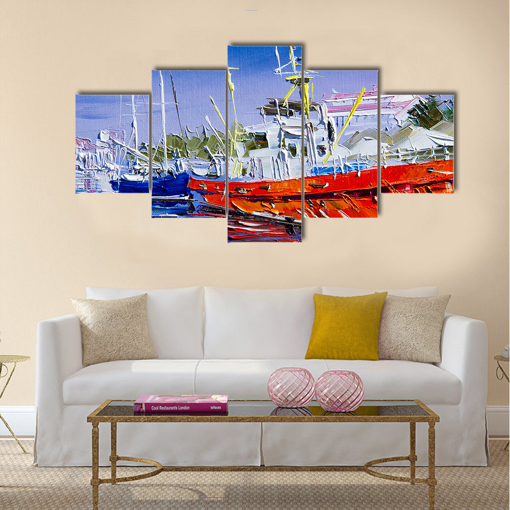Painting on canvas painted with oil paints multi panel canvas wall art