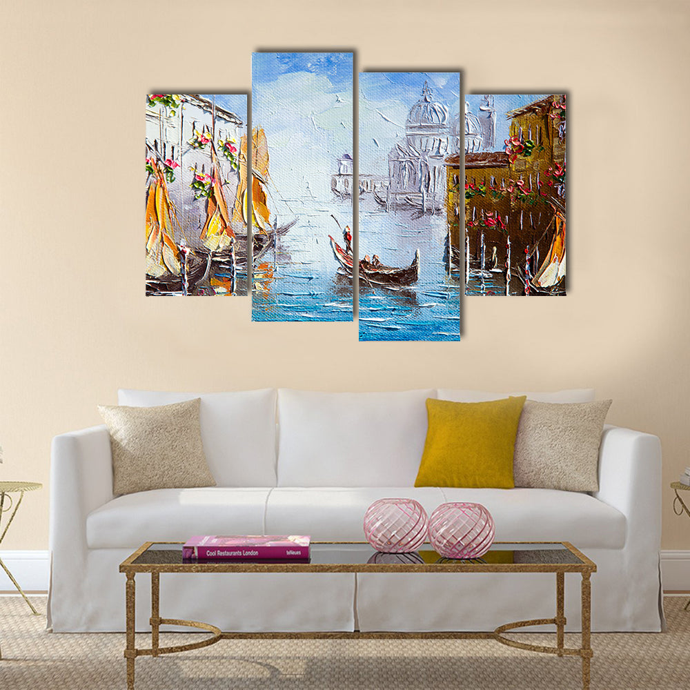 Painting on canvas painted with oil paints multi panel canvas wall art