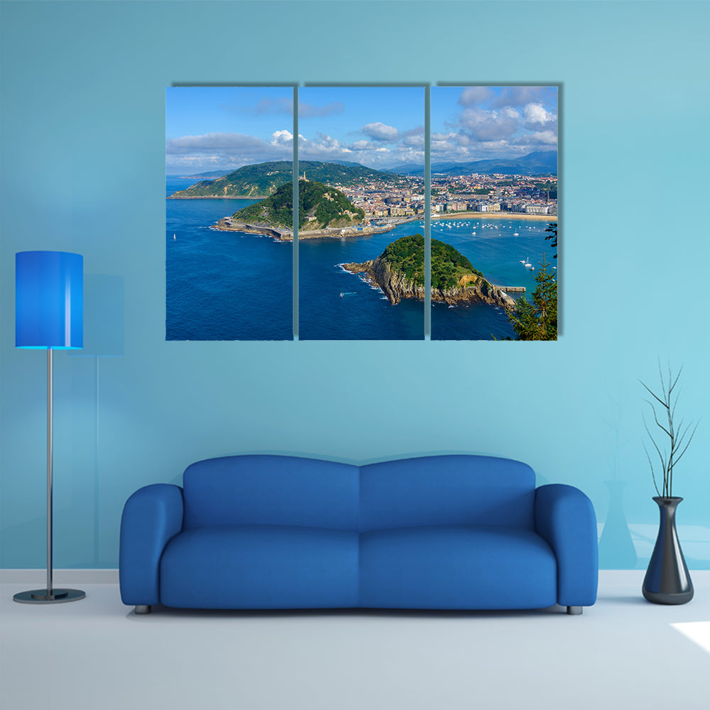 San Sebastian in the Basque Country, Spain multi panel canvas wall art