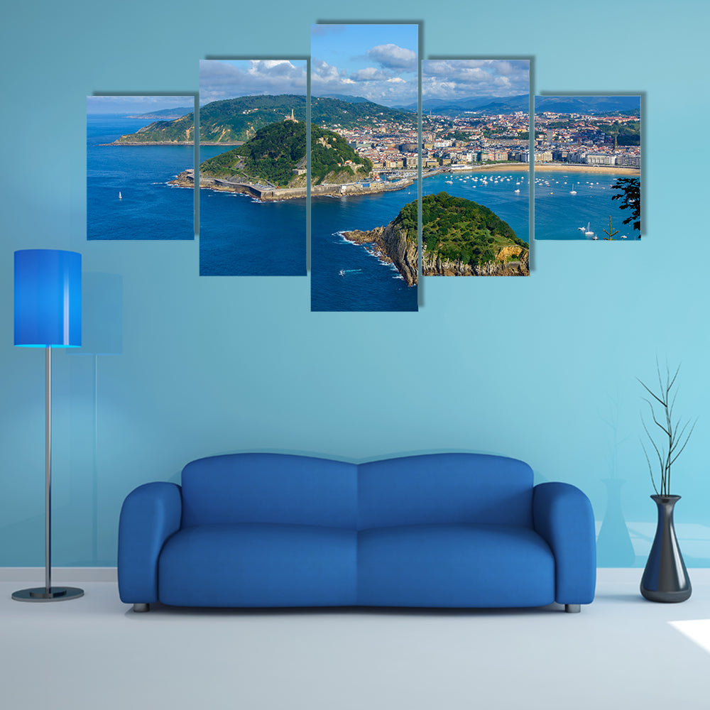 San Sebastian in the Basque Country, Spain multi panel canvas wall art
