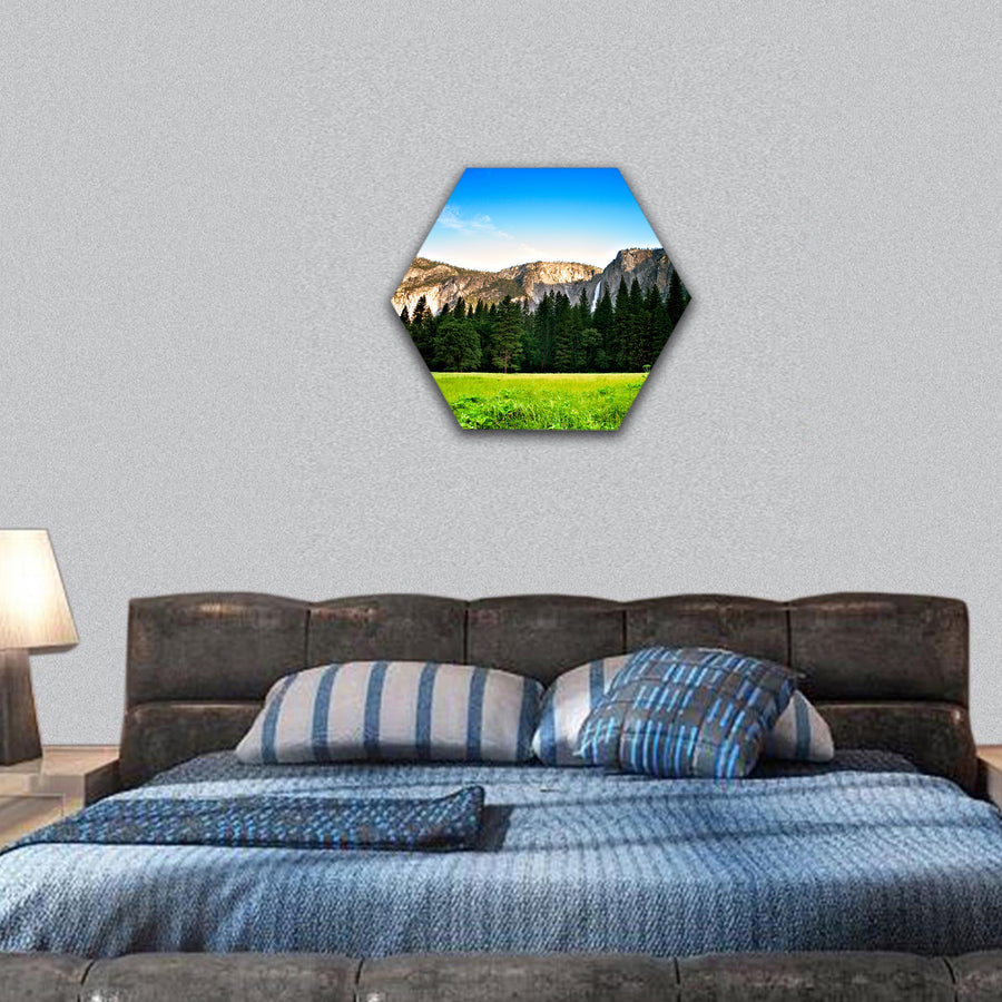 Yosemite Valley in Yosemite National Park, California hexagonal canvas wall art