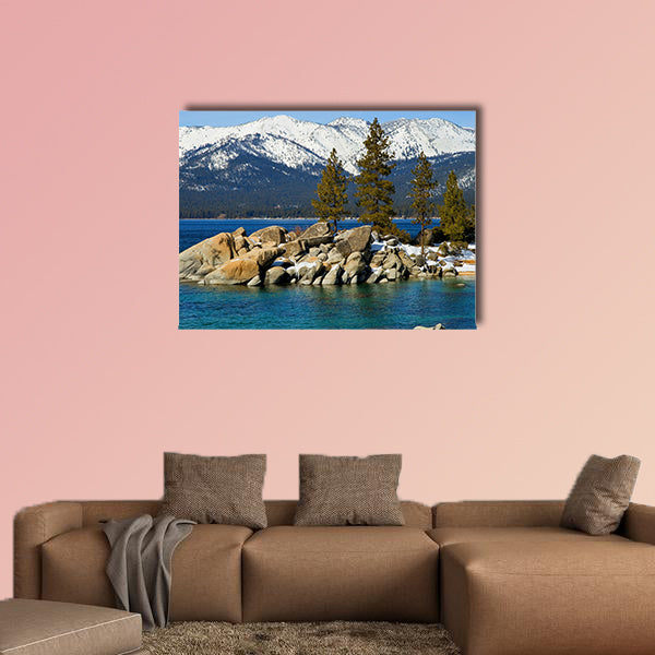 Lake Tahoe in Winter Multi panel canvas wall art