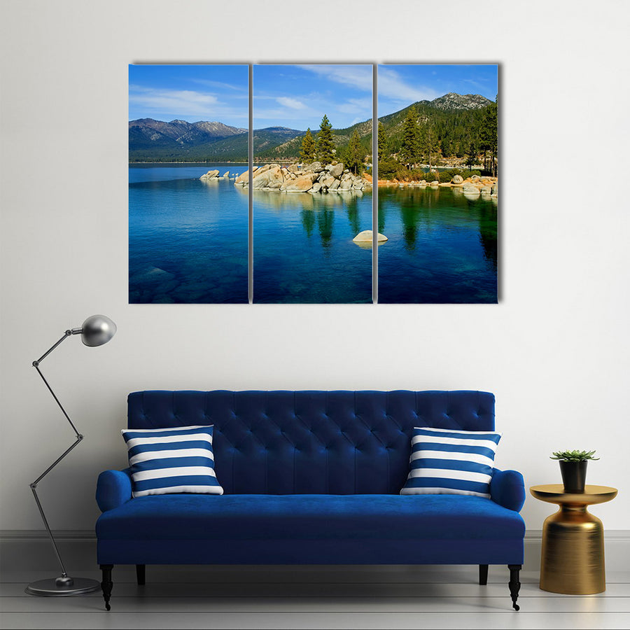 Beautiful Lake Tahoe multi panel canvas wall art