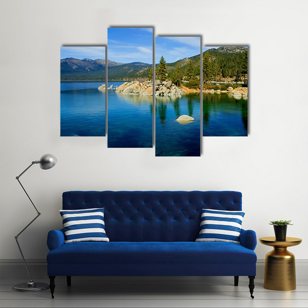 Beautiful Lake Tahoe multi panel canvas wall art