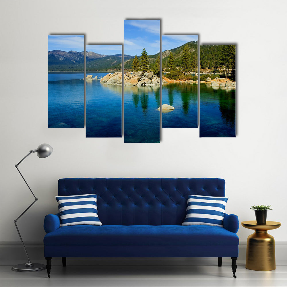 Beautiful Lake Tahoe multi panel canvas wall art