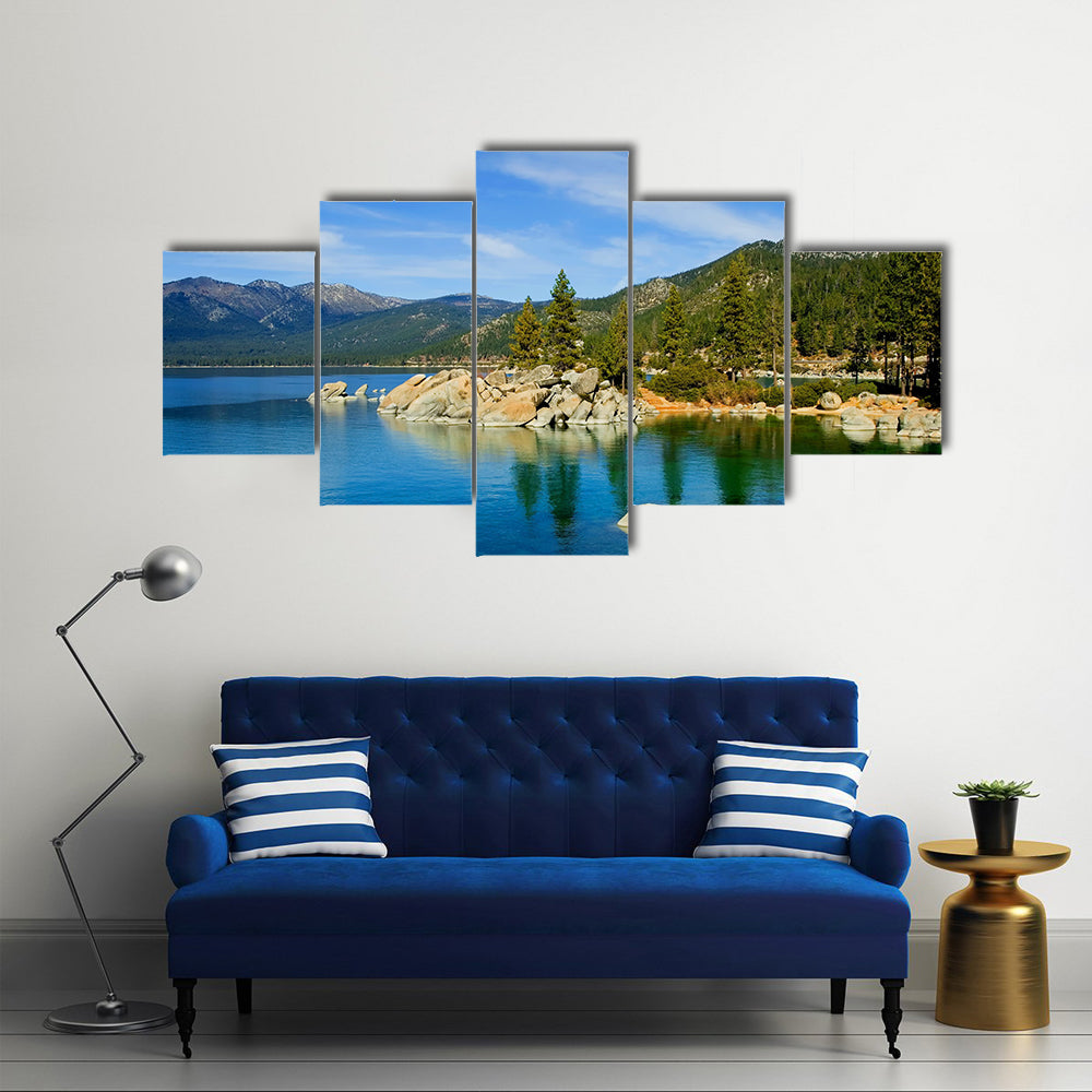 Beautiful Lake Tahoe multi panel canvas wall art