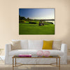 Golf Course and buggies Multi panel canvas wall art