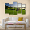 Golf Course and buggies Multi panel canvas wall art