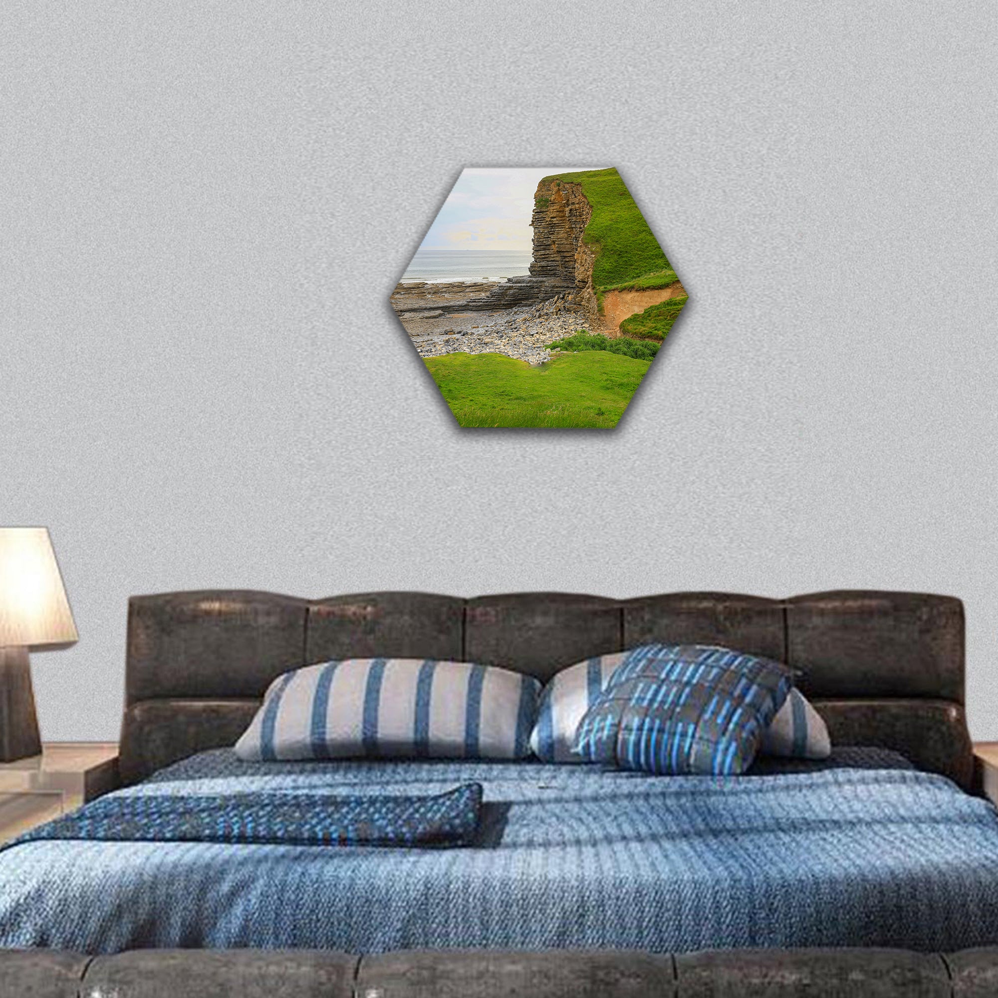 Glamorgan Heritage Coast hexagonal canvas wall art